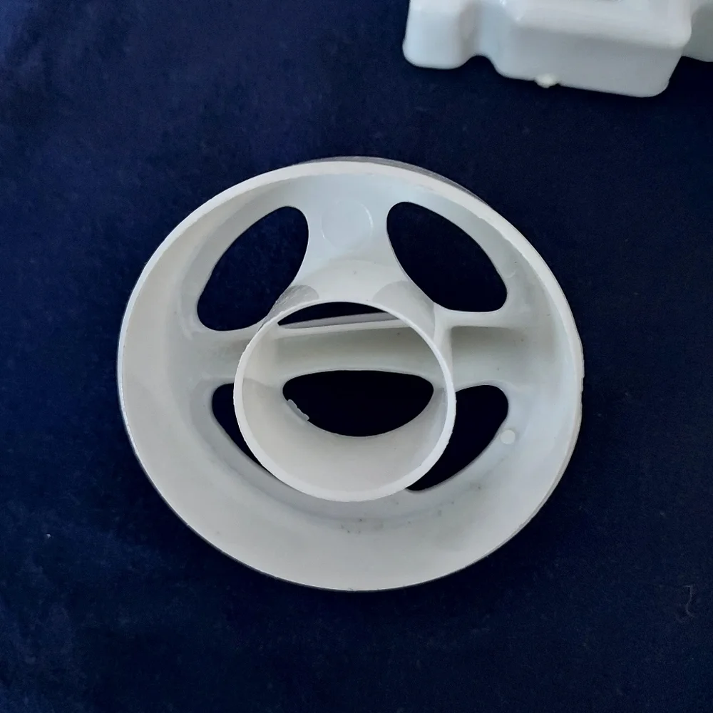 Holiday Themed White Plastic Cookie Cutters With Handles 8 in lot